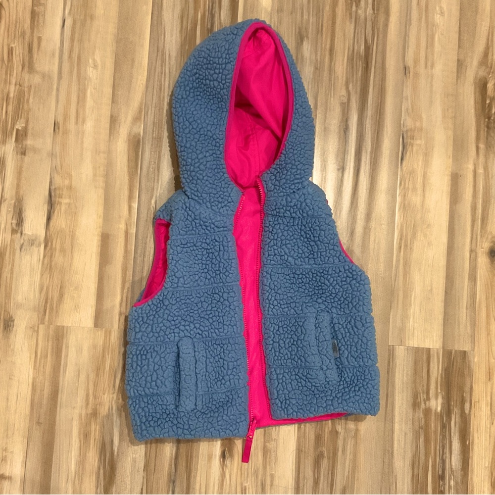 Tucker And Tate Hooded Vest Blue and Pink Size 4T
